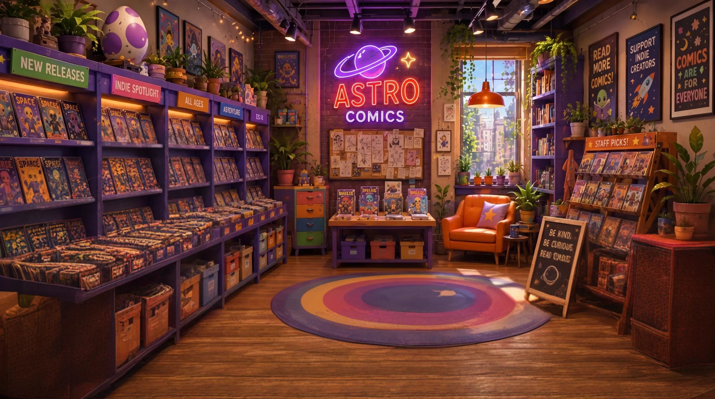 Rio's comic shop